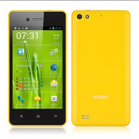 HiSiKi G2 Smartphone 4.0 Inch IPS Screen Android 4.1 MTK6577 Dual Core 3G GPS- Yellow