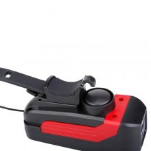 USB Rechargeable Waterproof Loud Horn Bike Headlight - Black