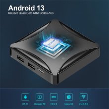 X88 mini13 Android TV Box 13.0 4GB 32GB 2.4G 5G 4K TV Box RK3528 Chipset Support USB 2.0 Ethernet LAN Mlutimedia Video Box