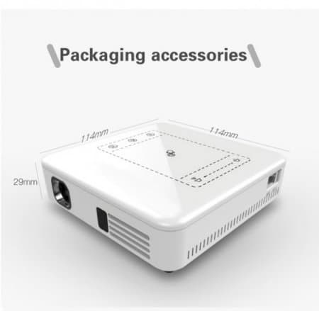 Mini Projector Android 7.1 System 2GB/ 16GB With WIFI Bluetooth 4.0 H265 1080P Output