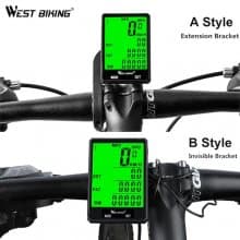 Waterproof Bicycle Computer With Backlight Wireless Wired Bicycle Computer - B Type Wired CHINA