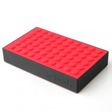 Le touch 4000mAh Universal Power Stone Power Bank Double USB for iPhone iPad Smart Phone Tablet- Black & Red