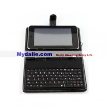 7 inch USB Leather Case with Keyboard for APad, ePad, android MID Tablet PC
