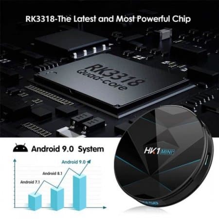 HK1 MINI plus TV BOX Android 9.0 Rockchip RK3318 2.4G/5G WIFI bluetooth 4K HD Set Top Box