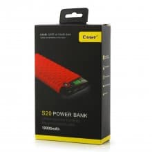 Cager S13 10000mAh Portable Dual USB Output Power Bank for Smartphones Tablet PC Red