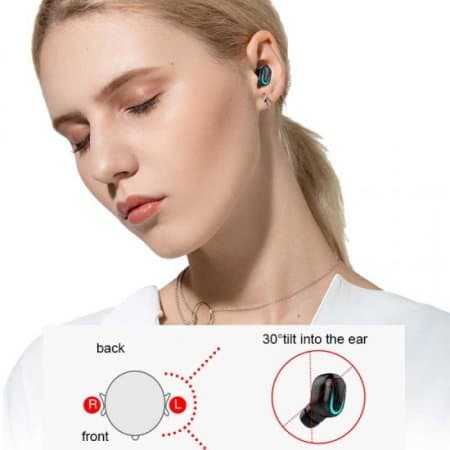 Bluetooth 5.0 wireless Earphone Double Calls Noise Reducing Headset IPX7 Waterproof Headphone Smart Touch Earphones With Digital Display
