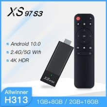 Android TV Box fire-Cable Ethernet Adapter for WiFi TVSticks 1GB RAM 8GB ROM XS97S3 Smart TV Box Android 10.0 2.4G/5.0G Dual Band WiFi 4K Android Media Player