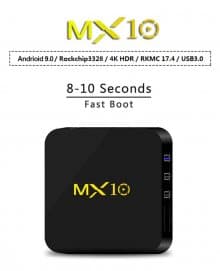 MX10 Android 9.0 TV Box 4G/64G RK3328 Media Player for TV Box Mali-450 Support 4K 2.4G wifi 100M HDMI 2.0 Smart TV Box