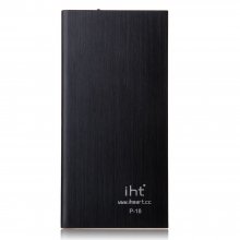 IHT P-18 18000mAh Dual USB Power Bank for iPhone iPad Smartphone - Black
