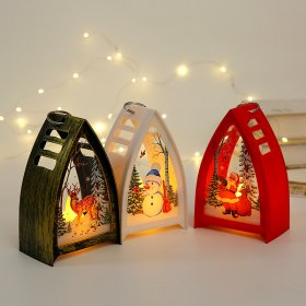 3pc/lot Christmas decoration supplies led candle lights Christmas hanging lights children portable retro window ornaments