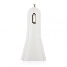 Rocket Style Dual USB Car Charger White
