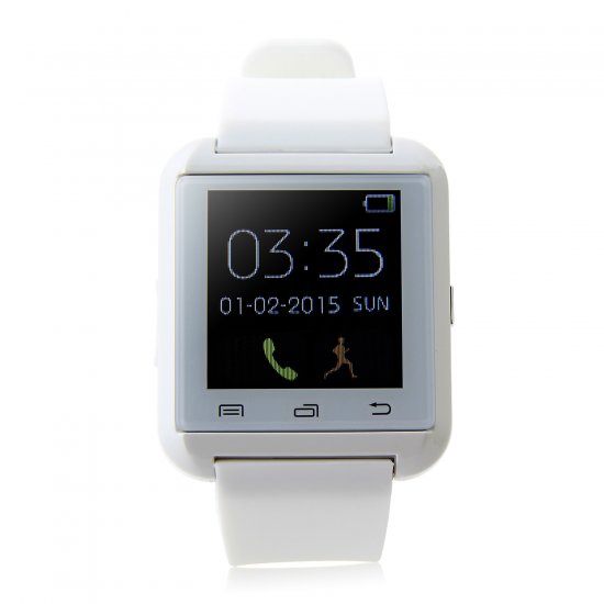 U Watch U8 Smart Bluetooth Watch 1.44" Screen for Android Smartphones White