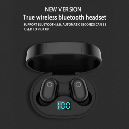 Bluetooth Earphone Wireless Earbuds Anti-missing Physical Botton Headsets Dual Bass Sound Headphones With LED Display Charger Case