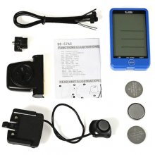 SunDing SD - 576C Touch Screen Wireless Bicycle Computer Odometer - Blue
