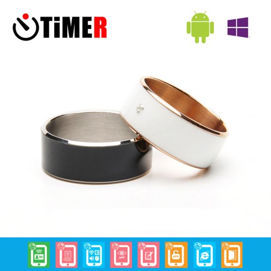 TiMER MJ02 Intelligent Wearable NFC Lord Magic Rings For Android WP System Phones Black
