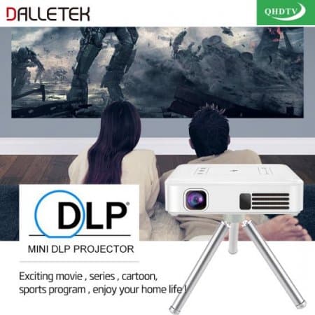 Mini Projector Android 7.1 Syetem With WIFI Bluetooth With One Year Best Arabic QHDTV Channels.