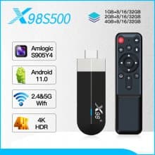 New Arrival X98S500 Android 11.0 TV Box S905Y4 4GB 32GB 6K Set Top Box Support AV1 2.4G 5G WiFi Media Player Set Top Boxes