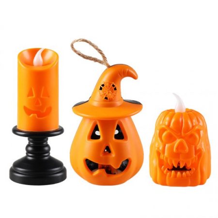 Halloween Pumpkin Lantern LED Glowing Witch Light Bar Secret Room Halloween Table Ornament Decoration