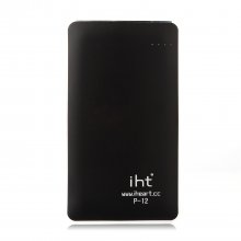 IHT P-12 12000mAh Dual USB Power Bank for iPhone iPad Smartphone Black