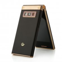 OTIUM W2014 Flip Phone Dual Touch Screen Android 4.2 MTK6572 GPS 3.0 Inch- Gold