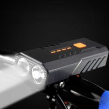 High-brightness Dual-lamp LED Bicycle Light USB Charging Bike Headlight with Power Bank Function