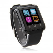 U Watch U8 Smart Bluetooth Watch 1.44" Screen for Android Smartphones Black
