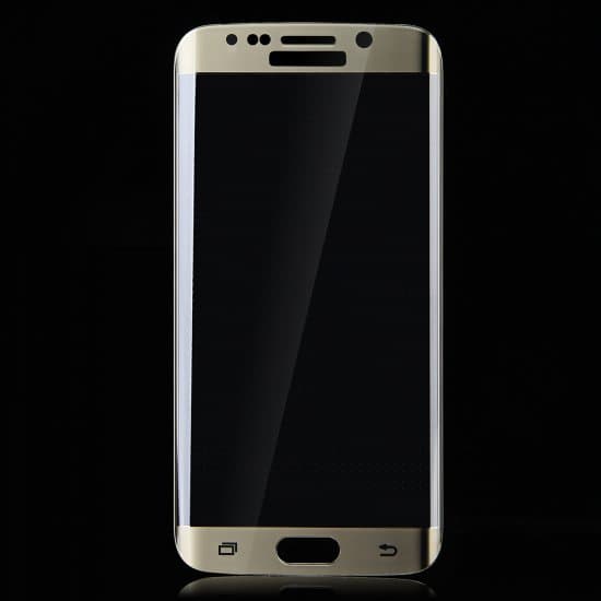 0.2mm Electroplating Tempered Glass Screen Protector for SAMSUNG S6 Edge Gold