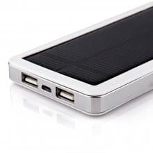 12800mAh Power Bank Solar Charger for iPad iPhone Smartphone White