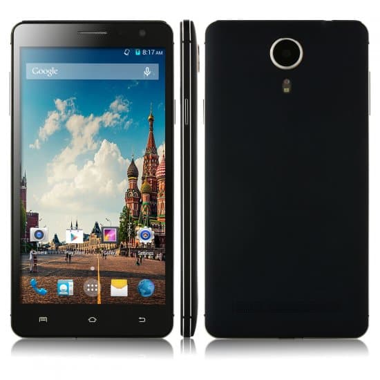 Kingelon V3 Smartphone Android 4.4 MTK6582 Quad Core 5.5 Inch HD Screen 1GB 8GB Black - Click Image to Close