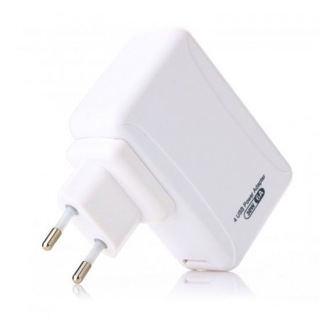 4 USB Power Adapter Easy Travel Adapter AC100-240V 6A 4Port