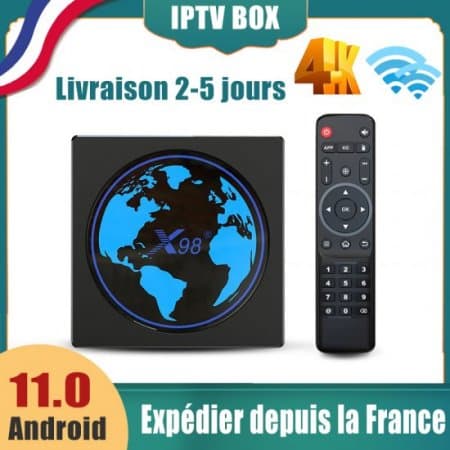 X98 mini QHDTV Smart TV Box Amlogic S905W2 Android 11 IPTV Box with 1 year French code iptv
