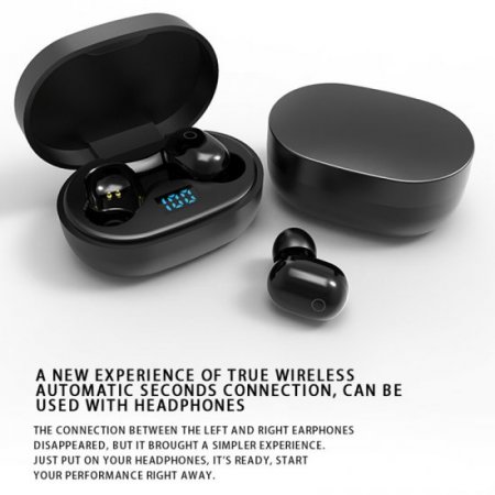 Bluetooth Earphone Wireless Earbuds Anti-missing Physical Botton Headsets Dual Bass Sound Headphones With LED Display Charger Case