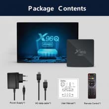 X96Q Pro QHDTV IPTV Box Android 9.0 Allwinner H313 4K Set top Box with Arabic French 1 year IPTV Code