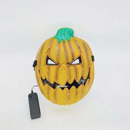 Halloween Easter Party Ball Pumpkin Head Scary LED Glowing Mask