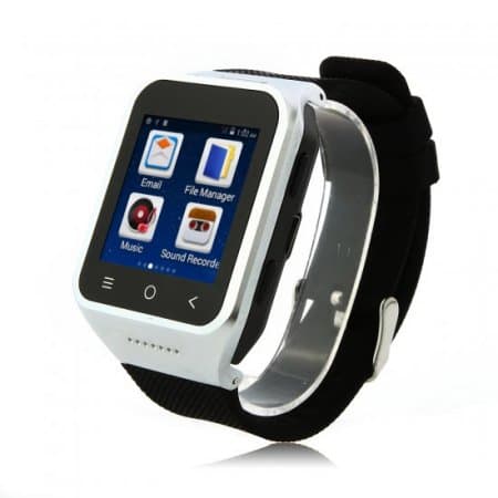 ZGPAX S8 Watch Phone Android 4.4 MTK6572W Dual Core 1.54 Inch 3G 512MB 8GB GPS Silver
