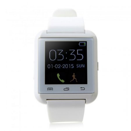 U Watch U8 Smart Bluetooth Watch 1.44" Screen for Android Smartphones White