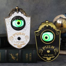 Halloween one-eyed doorbell decoration LED electric light-emitting sound eyeball doorbell bar secret room trick props