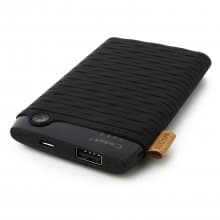 Cager B089 6000mAh Ultra Slim USB Power Bank for Smartphones Tablet PC Black