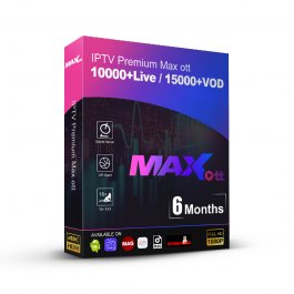 6 Months Max OTT IPTV Subscription 4K FHD 10000+ Live 20000+ VOD for Smart tv IPTV Smarters