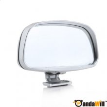 Convex Wide Angle Adjustable Car Blind Spot Mirror Silver Fast shipping
