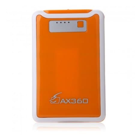 AX360 11000mAh Dual USB Power Bank for iPhone iPad Smartphone Oragne