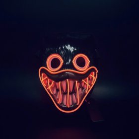 Glow Mask Poppy Kids Cold Glow Mask Cyberpunk Halloween Plastic Mask