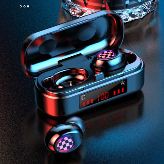 Bluetooth 5.0 TWS Earphone Waterproof Headphones HiFi 5D Stereo headphones Power Display Auto Pairing Touch Button Headsets​​​​​​​