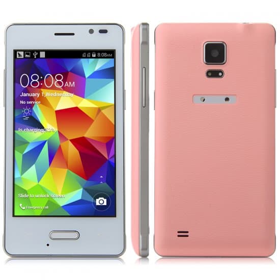Tengda Q6 Smartphone Android 4.4 MTK6572 3G 4.0 Inch - Pink - Click Image to Close