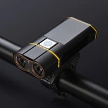 Y1 T6/ L2 Bicycle Headlight Lamp USB Charging LED Mountain Bike Cycling Lamp - Black
