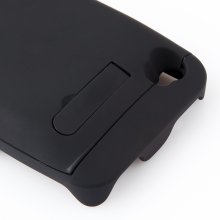 3000mAh Power Bank Back Case Phone Stand for iPhone 4 4S Black