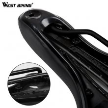 WEST BIKING Bike Saddle Silicone Cushion PU Leather Surface Silica Filled Gel Comfortable Cycling Seat Shockproof Bicycle Saddle - B Style Brown CHINA