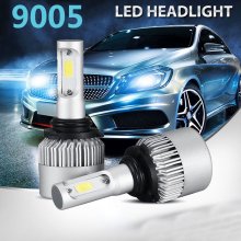9005 LED Headlight Bulbs, 6500K 8000 Lumens Extremely Super Bright HB3 COB LED Chips Conversion Kit,Xenon White