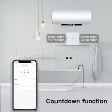 Tuya Smart Water Heater Switch, Voice Control Smart Touch Wall Switch, Support Tmall Genie/Alexa/GoogleHome, No Hub Needed,2-Pack