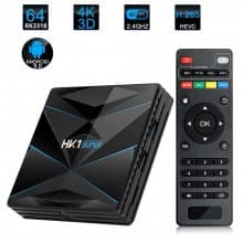 HK1 Super Android 9.0 Smart TV BOX Google Assistant 4G 64G RK3318 4K 3D Utral HD TV Wifi Play Store Free Apps Fast Set top Box